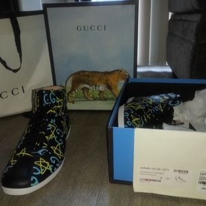 Men's GUCCI size 13.5 Apollo GG Leather Stars